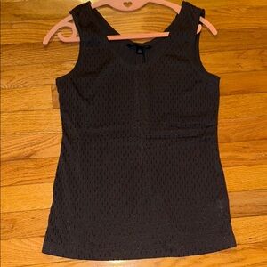 Banana Republic XS Brown Sleeveless Top with Bronze Beaded Accent